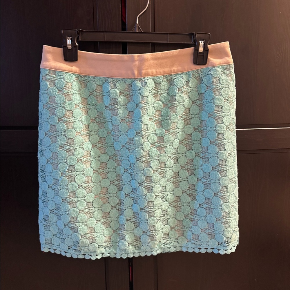 Kensie Mint Lace Mini Skirt
